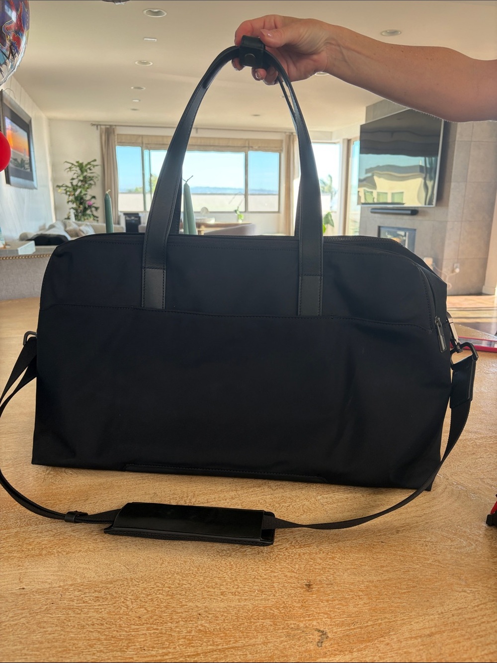 Away Black Convertible Men’s Duffel — Shoulder & Top Handles